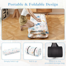 Costway Small Double Japanese Tatami Mat Floor Futon Mattress 190 X 120 X 10 Cm-Colorful - thumbnail 9