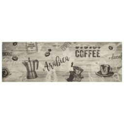 Berkfield Kitchen Rug Washable Coffee Grey 60X180 Cm Velvet - thumbnail 2