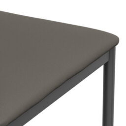 More4Homes Set Of 2 Monza Faux Leather Dining Chair Modern Padded Seat Metal Legs Kitchen (Grey) - thumbnail 5