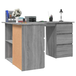 Vidaxl Corner Desk Grey Sonoma 145X100X76 Cm Engineered Wood - thumbnail 4