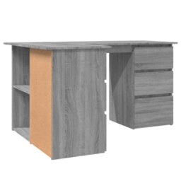 Vidaxl Corner Desk Grey Sonoma 145X100X76 Cm Engineered Wood - thumbnail 5