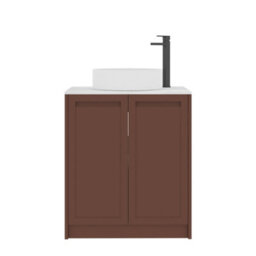 Royal Bathrooms Royal Bathroom Elmore 700mm Terracotta Clay Freestanding Vanity Unit 2 Door With Carrara White Undrilled Worktop & No Basin - thumbnail 7