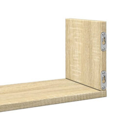 Berkfield Wall Shelves 3 Pcs Sonoma Oak 58X18X18 Cm Engineered Wood - thumbnail 8