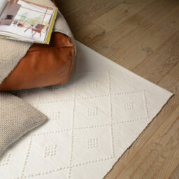 Proheeder Handmade Recycled Cotton Area Rug - White Diamond (140 X 70Cm) - thumbnail 2