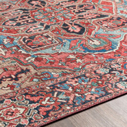 Livabliss Iris-Vintage Red Blue Beige Traditional Boho Living Dining Bedroom Rug 200 X 275 Cm Easy Care, Non Shedding - thumbnail 3