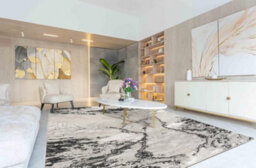 Elysium Modern Abstract Living Room Area Rug Metallic Sheen - Huracan Grey 200Cm X 290Cm - thumbnail 2