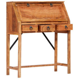 Vidaxl Writing Desk 90X40X107Cm Solid Acacia Wood Writing Desks - thumbnail 4