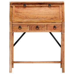 Vidaxl Writing Desk 90X40X107Cm Solid Acacia Wood Writing Desks - thumbnail 5