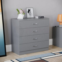 Modern Grey Bedroom Furniture Set (Bedside, Chest Of Drawers, Wardrobe) - thumbnail 7