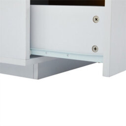 Abrihome Luxury Tv Stand With Faux Marble Top, And 3 Drawers For Televisions Up To 89'', White - thumbnail 5