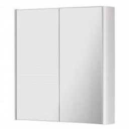 Clifton 2-Door Mirror Bathroom Cabinet 600mm H X 500mm W - Gloss White - (Arch) - thumbnail 1