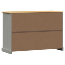 Berkfield Sideboard With Drawers Vigo 113X40X75 Cm Grey Solid Wood Pine - thumbnail 7