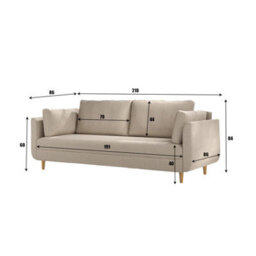Sorrento Pocket Rest Natural Weave Sofa Bed - thumbnail 6