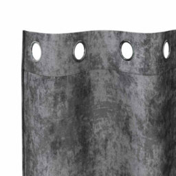 Berkfield Classic Curtain With Curtains 2 Pcs Grey 140 X 140 Cm Velvet - thumbnail 5