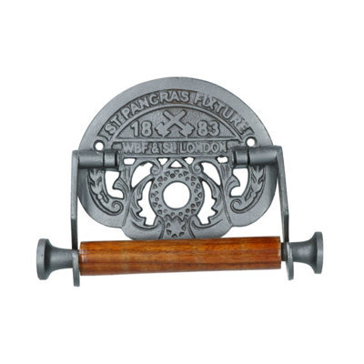 AB Tools St Pancreas Toilet Roll Paper Holder Antique Style Metal Loo London Train Wc - image 1