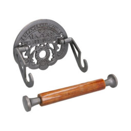 AB Tools St Pancreas Toilet Roll Paper Holder Antique Style Metal Loo London Train Wc - thumbnail 2
