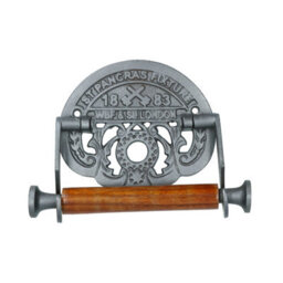 AB Tools St Pancreas Toilet Roll Paper Holder Antique Style Metal Loo London Train Wc - thumbnail 1