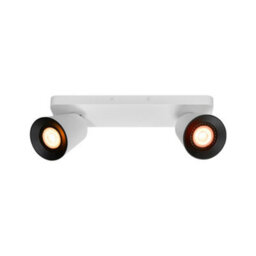 CGC Lighting Cgc Elli White Double Cylinder Surface Mounted Adjustable Spotlight With A Choice Of White, Black Or Gold Inner - thumbnail 1