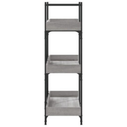 Berkfield Industrial Bookcase 3-Tier Grey Sonoma 100X33X108.5 Cm Engineered Wood - thumbnail 5