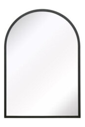 Mirroroutlet The Arcus Black Metal Framed Arched Garden Wall Mirror 100Cm X 70Cm - thumbnail 2