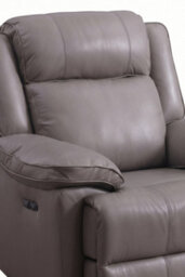 Loft Home Rowan Grey Leather Manual Recliner Armchair - thumbnail 4