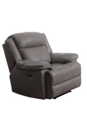Loft Home Rowan Grey Leather Manual Recliner Armchair - thumbnail 5