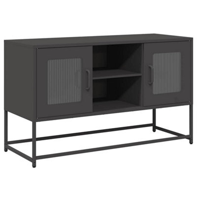 Berkfield Industrial Tv Cabinet Black 100.5X39X60.5 Cm Steel - image 1