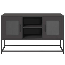 Berkfield Industrial Tv Cabinet Black 100.5X39X60.5 Cm Steel - thumbnail 5