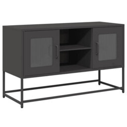Berkfield Industrial Tv Cabinet Black 100.5X39X60.5 Cm Steel - thumbnail 1