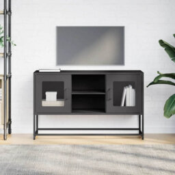 Berkfield Industrial Tv Cabinet Black 100.5X39X60.5 Cm Steel - thumbnail 3