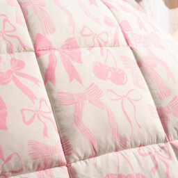Ohs Bows Frill Edge Coverless 7.5 Tog Duvet Set With Pillowcase - Pink - thumbnail 5