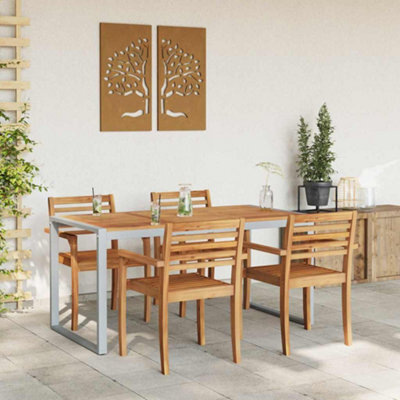 Berkfield Garden Dining Table Grey 160 X 80 X 75 Cm - image 1