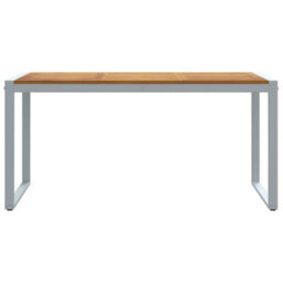 Berkfield Garden Dining Table Grey 160 X 80 X 75 Cm - thumbnail 5