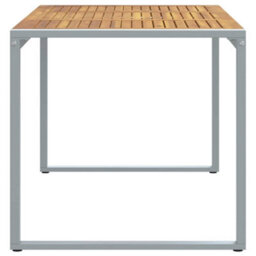 Berkfield Garden Dining Table Grey 160 X 80 X 75 Cm - thumbnail 6