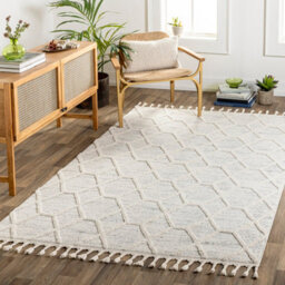 Livabliss Nora-Geometric Grey Ivory Brown High Pile Fringe Living Dining Bedroom Rug 160 X 213 Cm Easy Care, Non Shedding - thumbnail 2