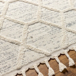 Livabliss Nora-Geometric Grey Ivory Brown High Pile Fringe Living Dining Bedroom Rug 160 X 213 Cm Easy Care, Non Shedding - thumbnail 3