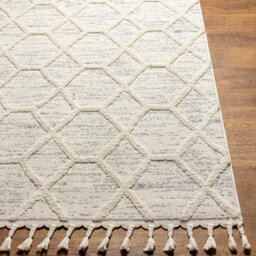Livabliss Nora-Geometric Grey Ivory Brown High Pile Fringe Living Dining Bedroom Rug 160 X 213 Cm Easy Care, Non Shedding - thumbnail 5