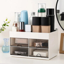Makeup Storage Box With 4 Drawers And 4 Compartments Desk - thumbnail 3