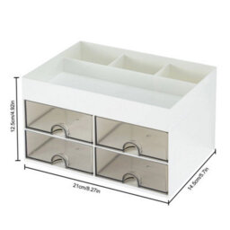 Makeup Storage Box With 4 Drawers And 4 Compartments Desk - thumbnail 2