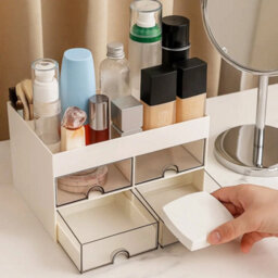 Makeup Storage Box With 4 Drawers And 4 Compartments Desk - thumbnail 5