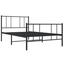 Berkfield Metal Bed Frame With Headboard And Footboard Black 90X190 Cm 3Ft Single - thumbnail 5