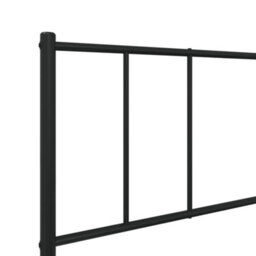 Berkfield Metal Bed Frame With Headboard And Footboard Black 90X190 Cm 3Ft Single - thumbnail 9