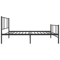 Berkfield Metal Bed Frame With Headboard And Footboard Black 90X190 Cm 3Ft Single - thumbnail 7