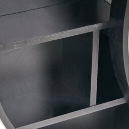 Wyld And Coco Ecobamboo Wall Mirror Cabinet Black Bamboo 50 X 50 Cm Sliding Door - thumbnail 8