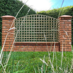Premier Garden Supplies Arch Top Wooden Trellis Panel 6Ft X 3Ft (3 Pack) Privacy Square Lattice Fencing Topper Extension For Climbing Plant Support - thumbnail 8