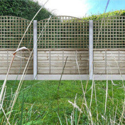 Premier Garden Supplies Arch Top Wooden Trellis Panel 6Ft X 3Ft (3 Pack) Privacy Square Lattice Fencing Topper Extension For Climbing Plant Support - thumbnail 5