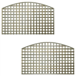 Premier Garden Supplies Arch Top Wooden Trellis Panel 6Ft X 3Ft (3 Pack) Privacy Square Lattice Fencing Topper Extension For Climbing Plant Support - thumbnail 2