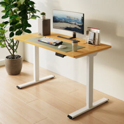 Flexispot Electric Adjustable Stand Desk With 2 Motors, Memory Preset & Anti-Collision, 120 X 60Cm Maple Desktop & White Frame - thumbnail 7