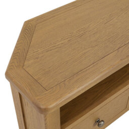 The Furniture Market Cotswold Rustic Smoked Oak Corner Tv Unit Stand Up To 46 Widescreen Size - thumbnail 5