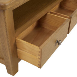 The Furniture Market Cotswold Rustic Smoked Oak Corner Tv Unit Stand Up To 46 Widescreen Size - thumbnail 6